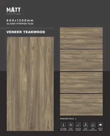 20120 Veneer Teakwood – Gạch Nhập Khẩu Ấn Độ · 20x120