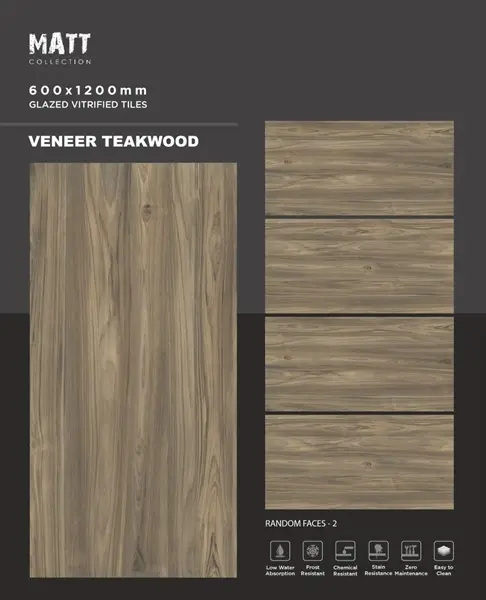 20120 Veneer Teakwood – Gạch Nhập Khẩu Ấn Độ – 20x120