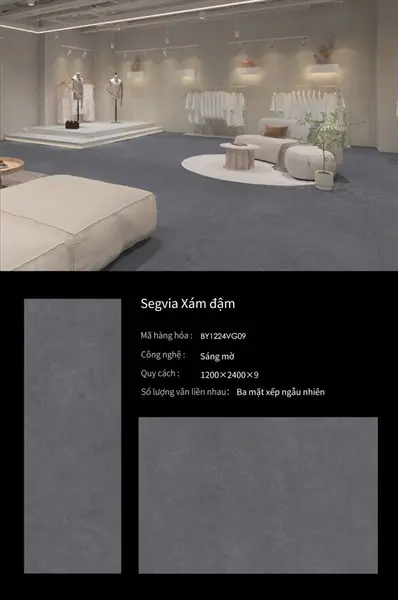 120240 Segvia xám đậm (BY1224VG09) – Gạch Nhập Khẩu Ấn Độ – 120x240