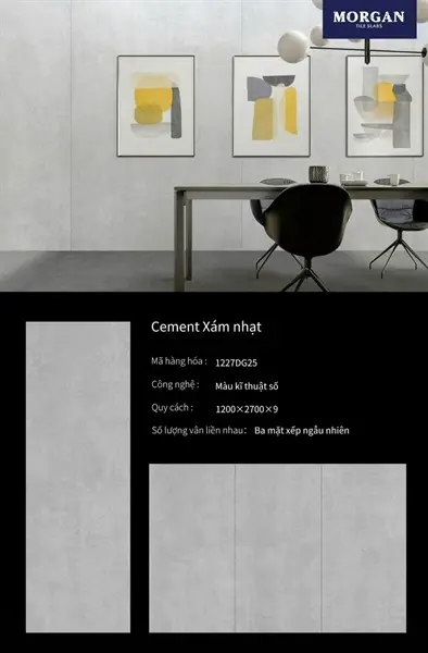 120270 Cement Xám nhạt (BRD-M122709FY050) – Gạch Nhập Khẩu Ấn Độ – 120x270