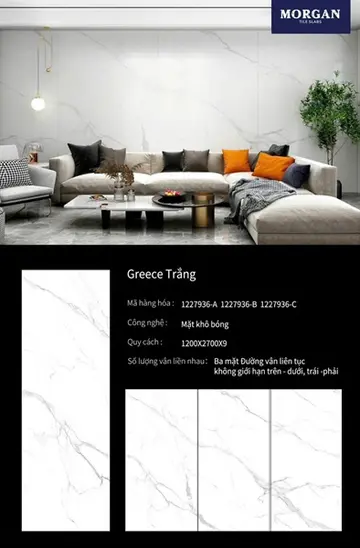 120270 Greece Trắng – Gạch Nhập Khẩu Ấn Độ · 120x270