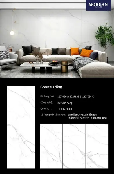 120270 Greece Trắng – Gạch Nhập Khẩu Ấn Độ – 120x270