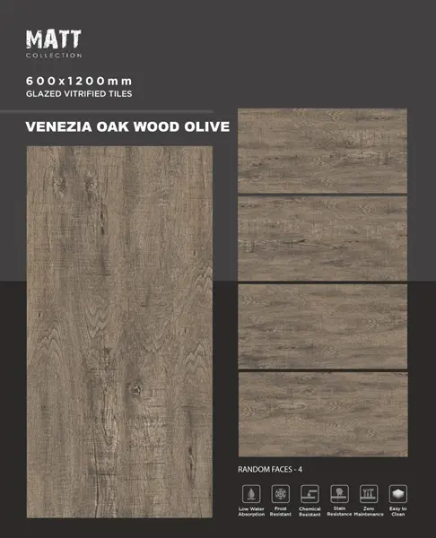 20120 Venezia Oak Wood Olive – Gạch Nhập Khẩu Ấn Độ – 20x120