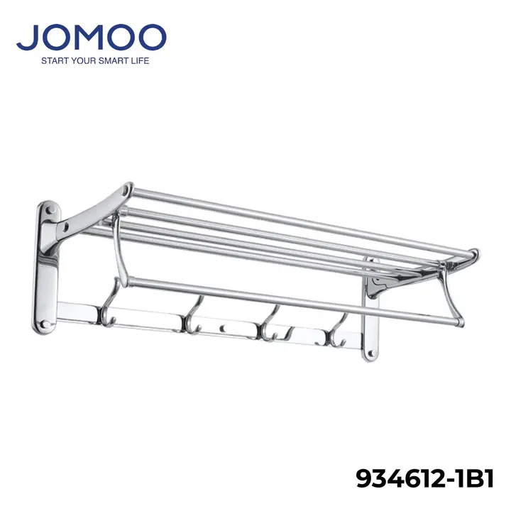 Giá treo khăn có móc Jomoo 934612-1B1 – TBVS › Phụ kiện